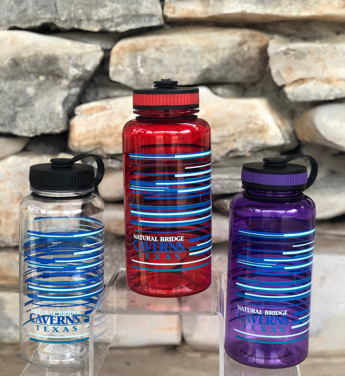 34 OZ Striped Water Bottle – Natural Bridge Caverns