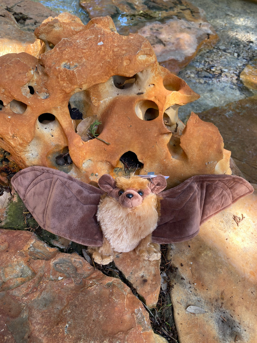 Plush Mini Brown Bat Natural Bridge Caverns