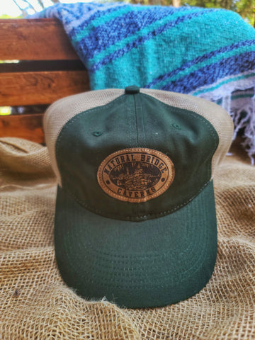 Hat dark green with patch