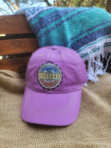 Hat light purple with embroidered patch