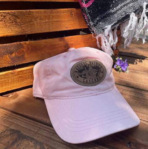 Pink Hat With Suede Patch