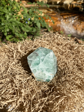 Faceted Green Fluorite