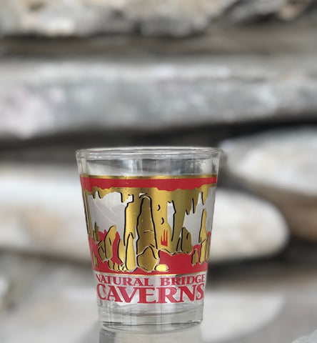 Red and Gold Shot Glass